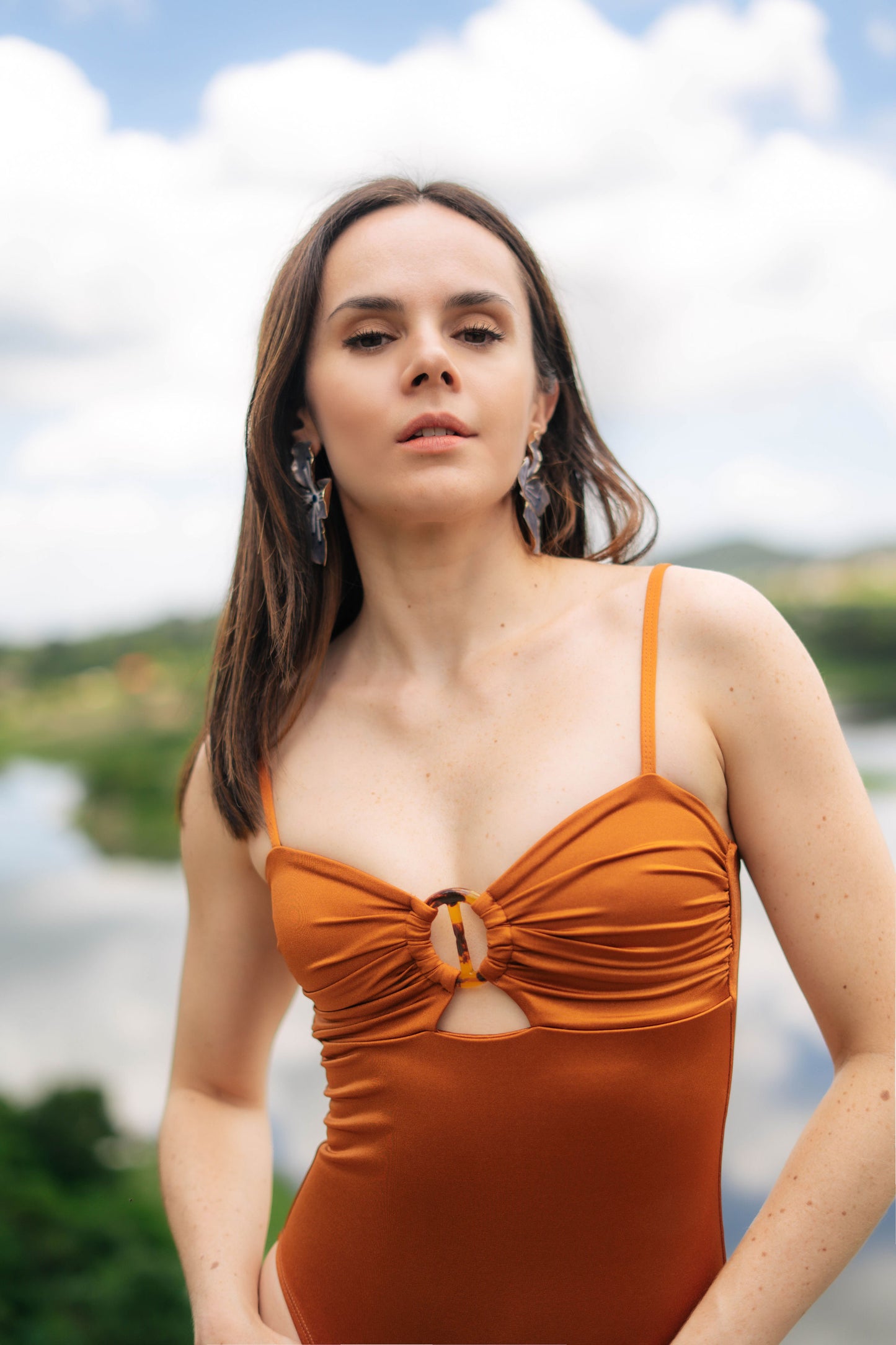 Bodysuit costa naranja