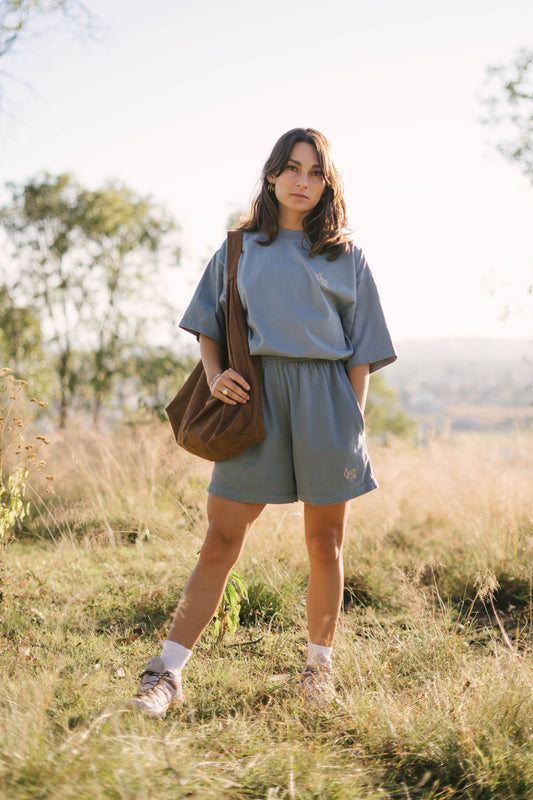 Playera aura azul