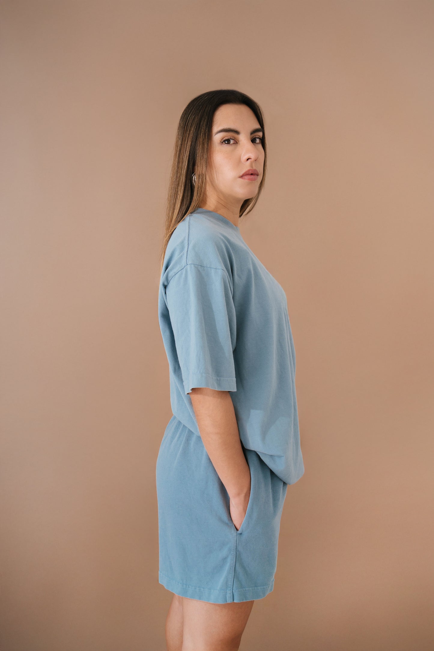 Playera aura azul